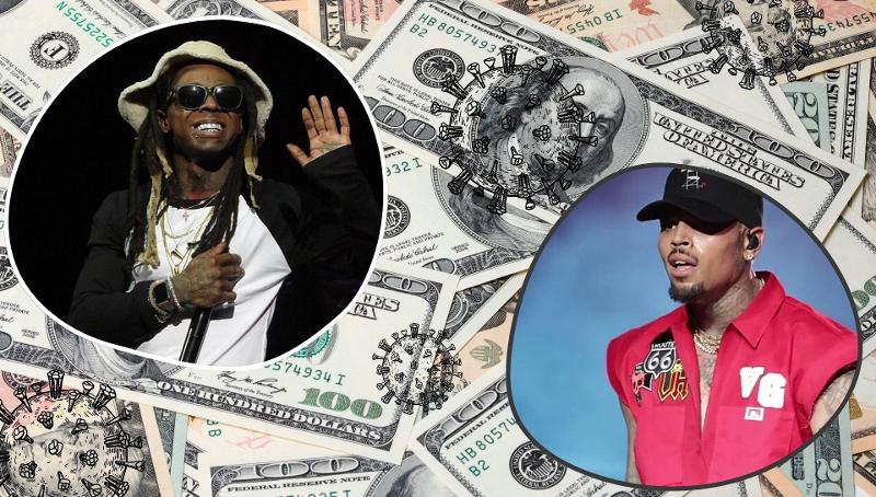 Fondi Covid da milioni usati da Lil Wayne e Chris Brown per viaggi, feste e hotel di lusso 